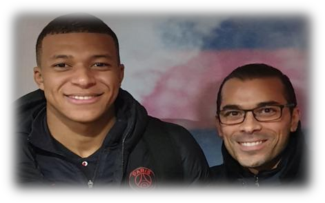 Reda Hammache with Kylian Mbappé