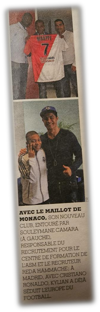 Earlier press clipping about Kylian Mbappé and Reda Hammache